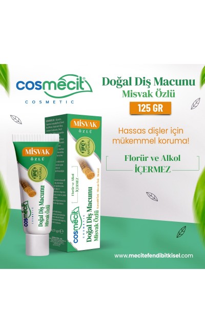 Mecitefendi Cosmecit Diş macunu  Misvak Özlü Doğal 125 ml 