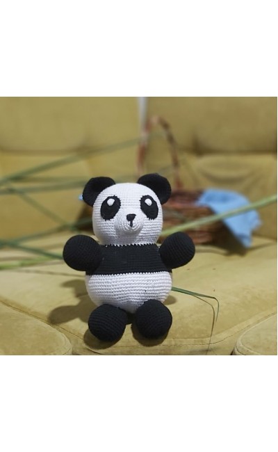 Amigurimi Panda 30cm Altı (Kargo Ücretsiz)
