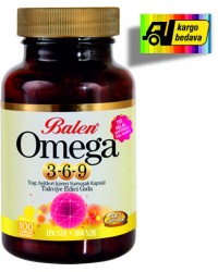 Balen Omega 3-6-9 Yağ Asitleri 1585 mg 100 Softjel kapsül **KARGO BE…