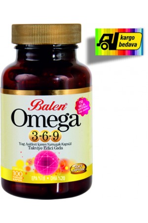 Balen Omega 3-6-9 Yağ Asitleri 1585 mg 100 Softjel kapsül **KARGO BEDAVA…