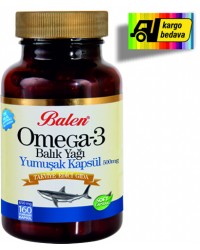 Balen Omega 3 Balık Yağı  650 mg* 160 Ad. Yumuşak Kapsül **K…