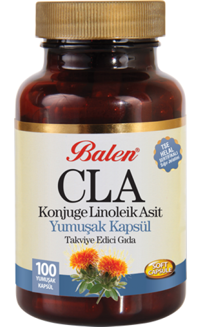 Balen CLA Konjuge Linoleik Asit / Aspir Yağı Kapsülü 100  ad. x 1380 mg 
