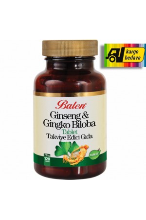 Balen Ginseng & Gingo Bloba 120 Tablet  Kargo Bedava…