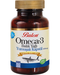 Balen Omega 3 Balık Yağı  650 mg* 160 Ad. Yumuşak Kapsül 