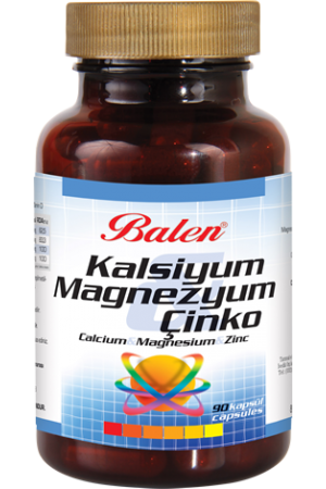 Balen Kalsiyum Magnezyum Çinko Karışımı 709 MG 90 Kapsül &hellip;