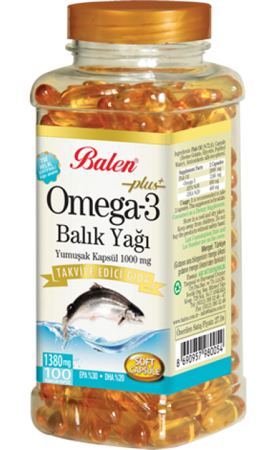 Balen Omega 3 Balık Yağı Yumuşak Kapsül 1380Mg * 100 adet 