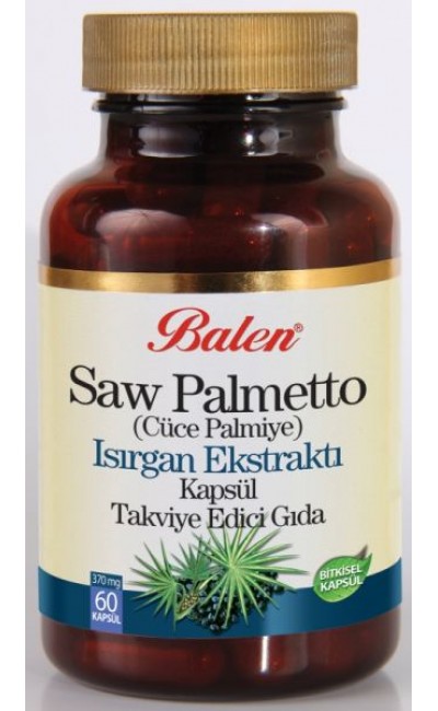 Balen Saw Palmetto ( Cüce Palmiye) Isırgan Ekstraktı 375 Mg * 60 Kapsül 