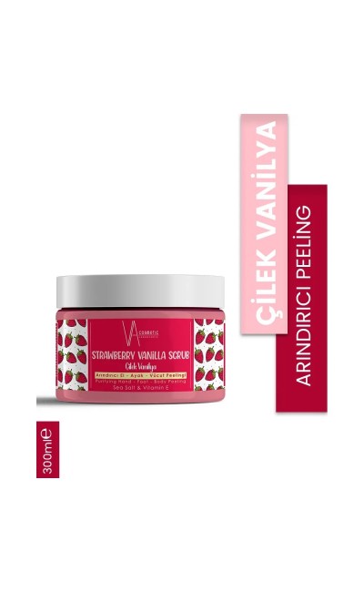 VA COSMETIC SCRUB ÇİLEK-VANİLYA 300 ML **Kargo Bedava**