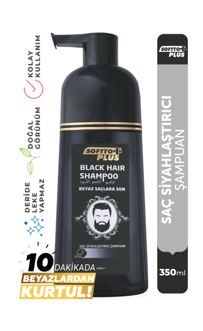 Softto Plus Black Hair Şampuan 350ml 