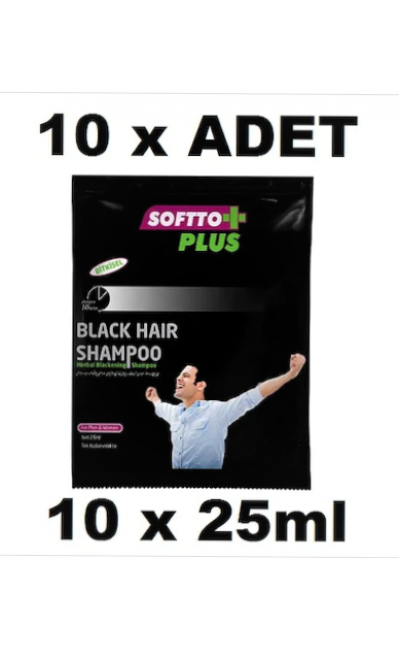 Softto Plus Black Hair Şampuan 10 x 25ml