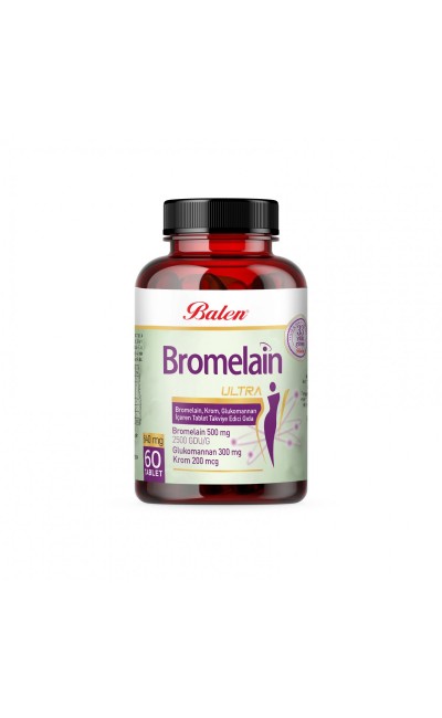 BROMELAIN ULTRA BROMELAIN, KROM, GLUKOMANNAN TABLET 640 mg *60