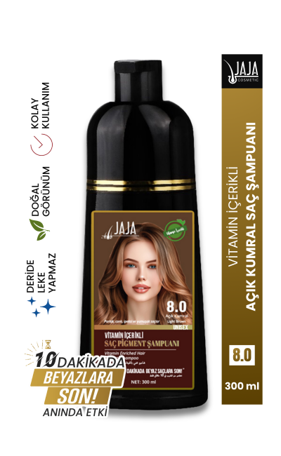 JAJA 8,0 AÇIK KUMRAL SAÇ PİGMENT ŞAMPUANI 300 ML