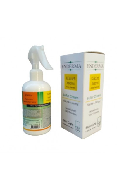 Enderma Kükürt Kremi Cilt Bakımı + Ultra Hijyenik Yüzey Spreyi Uyuz, Parazit, Asalak, Virüs Temizleyici