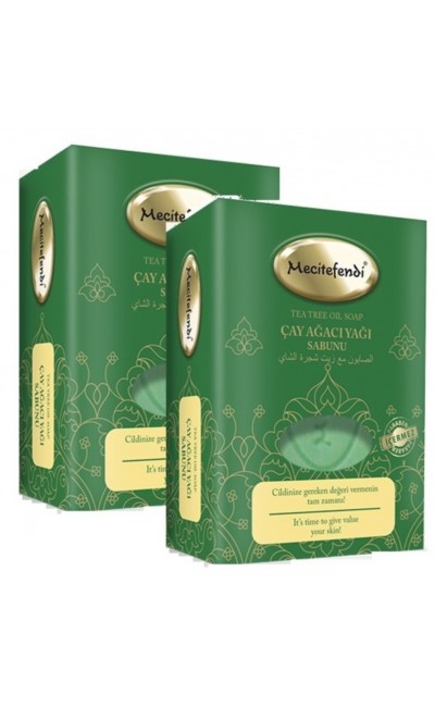 MECİTEFENDİ ÇAY AĞACI YAĞLI SABUN 150 GR 2 kutu  Özel Seri Varaklı 