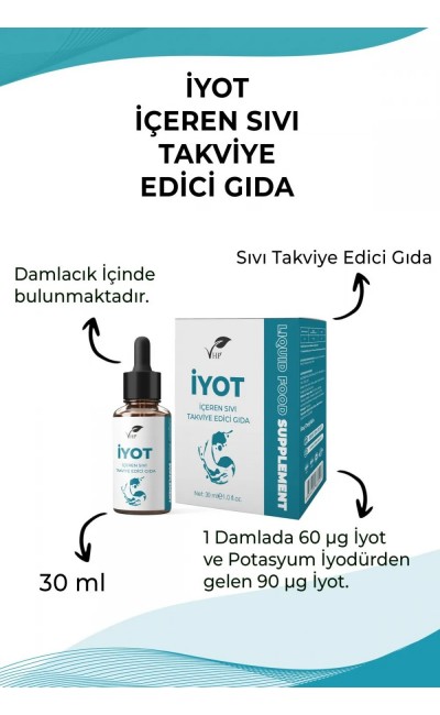 VHP İyot Takviye Edici Gıda İYOT DAMLASI  25ml 